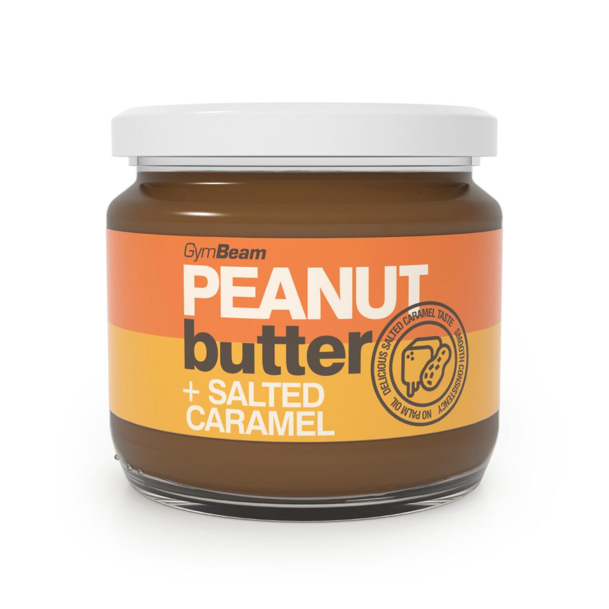 GYMBEAM Arašídové máslo bez lepku slaný karamel 340 g