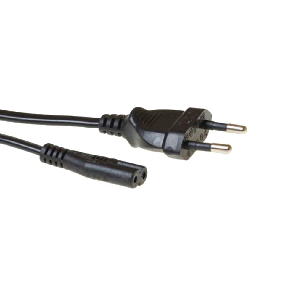 Act Netzkabel Euro-Stecker C7-Buchse schwarz 1 m 1/1