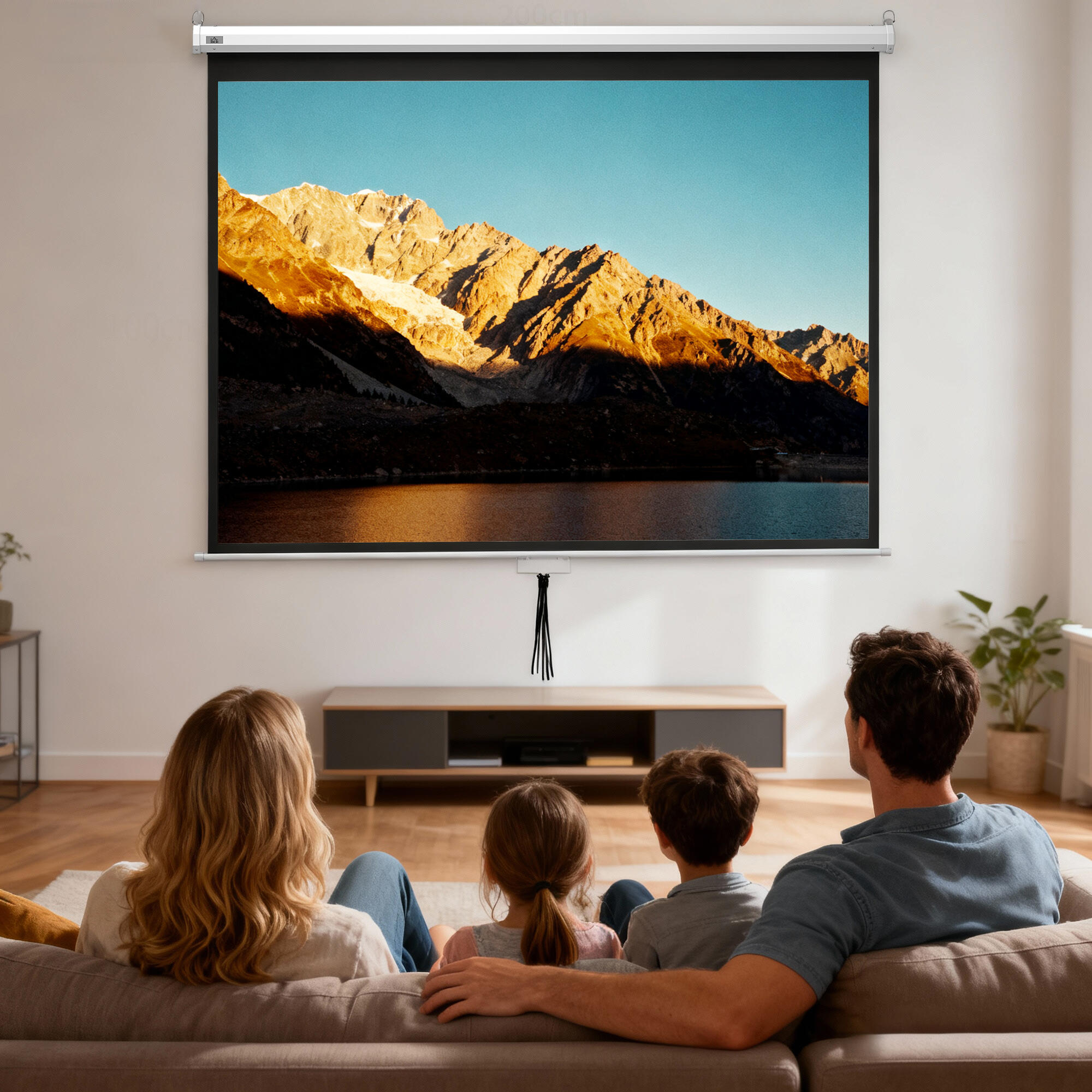 Pantalla de Proyector HOMCOM 203x152 cm Blanco 2/5