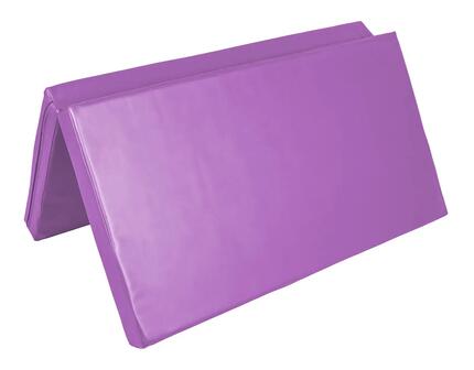 Materac dwuczęściowy z rzepami UNDERFIT 130 x 120 x 10 cm miękki fioletowy