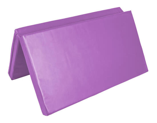 Materac dwuczęściowy z rzepami UNDERFIT 130 x 120 x 10 cm miękki fioletowy