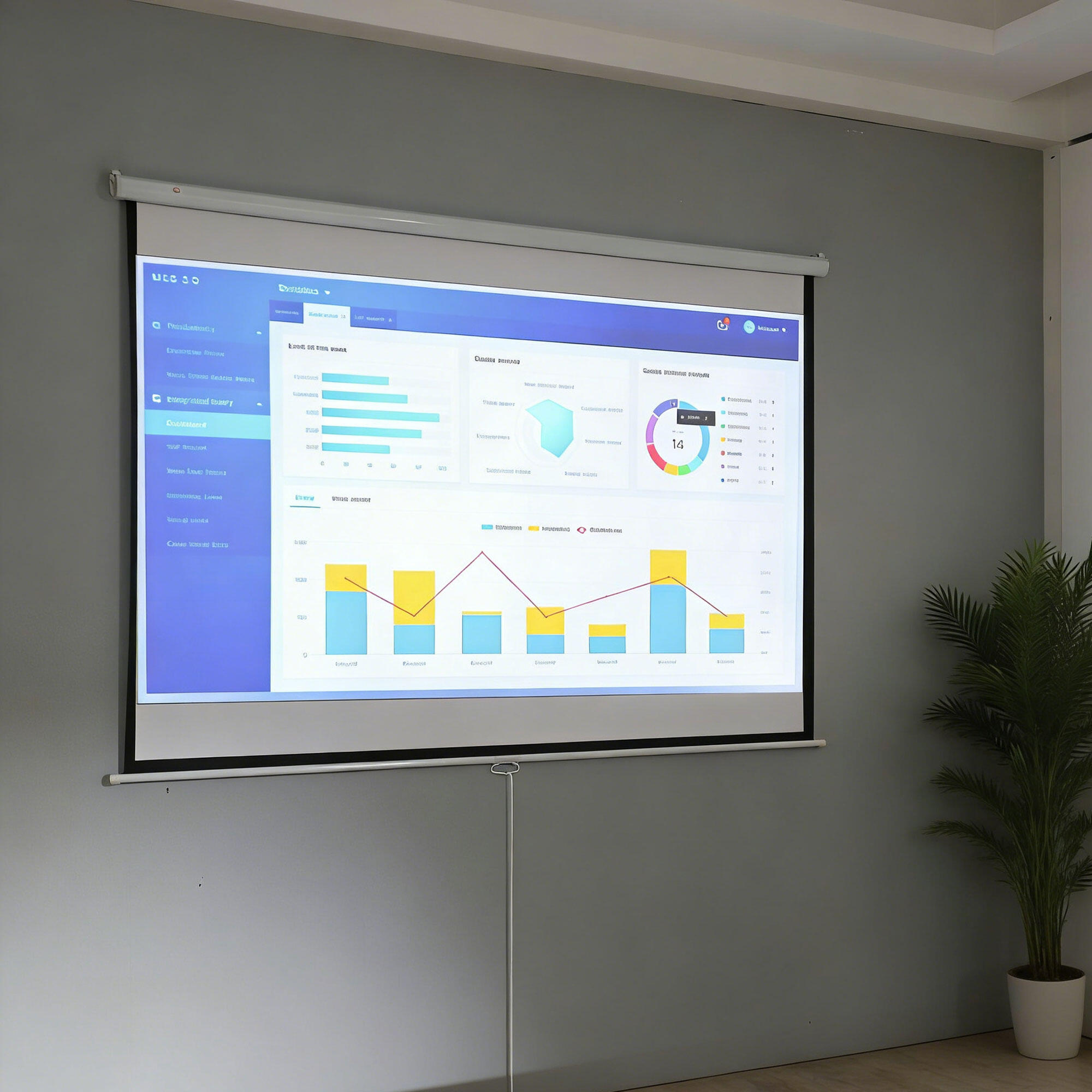 Pantalla de Proyector HOMCOM 203x152 cm Blanco 5/5