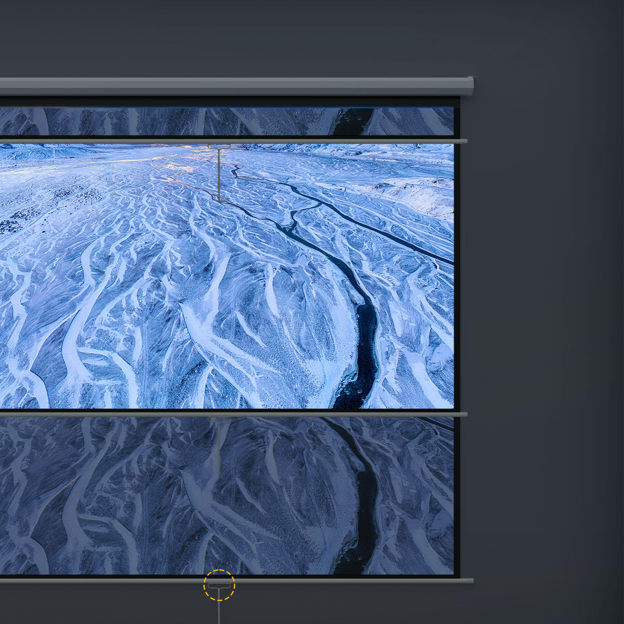 Pantalla de Proyector HOMCOM 223x8x223 cm Blanco 4/6