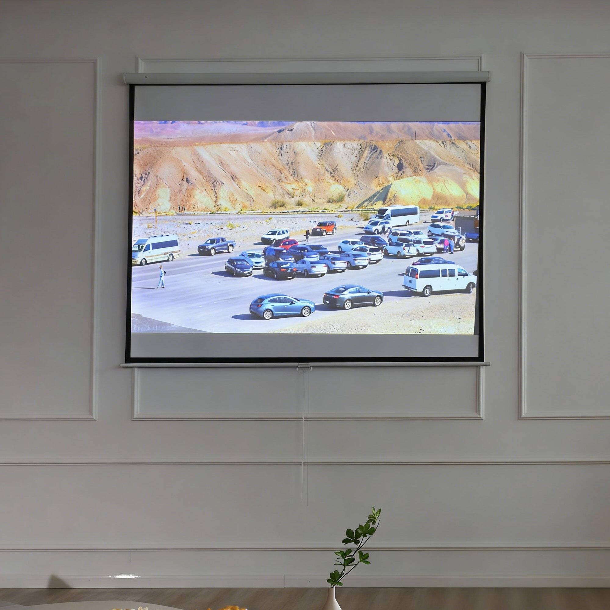 Pantalla de Proyector HOMCOM 203x152 cm Blanco 4/5