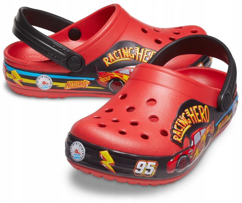 Chodaki Dla Dzieci Crocs Fl Cars Lights Band Kids Clog 2/6