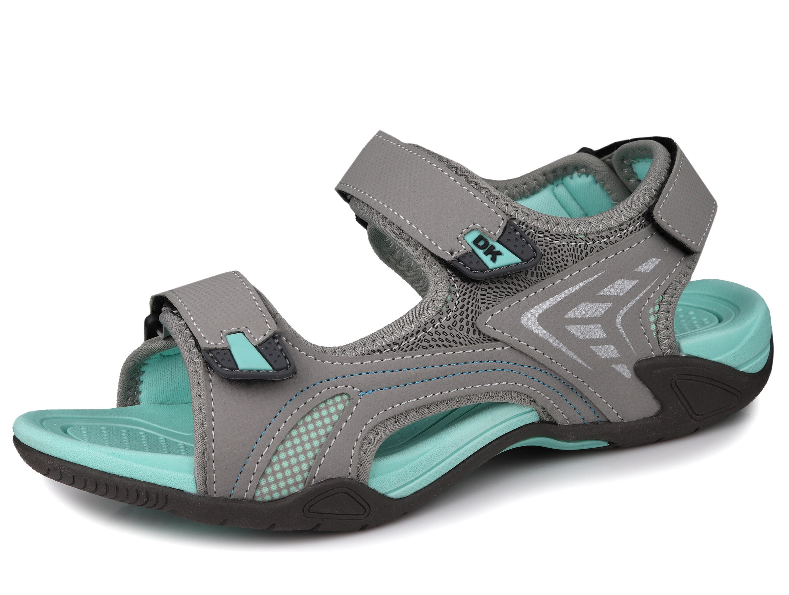 Sandały damskie sportowe DK CIKO GREY/TURQUISE 2/5
