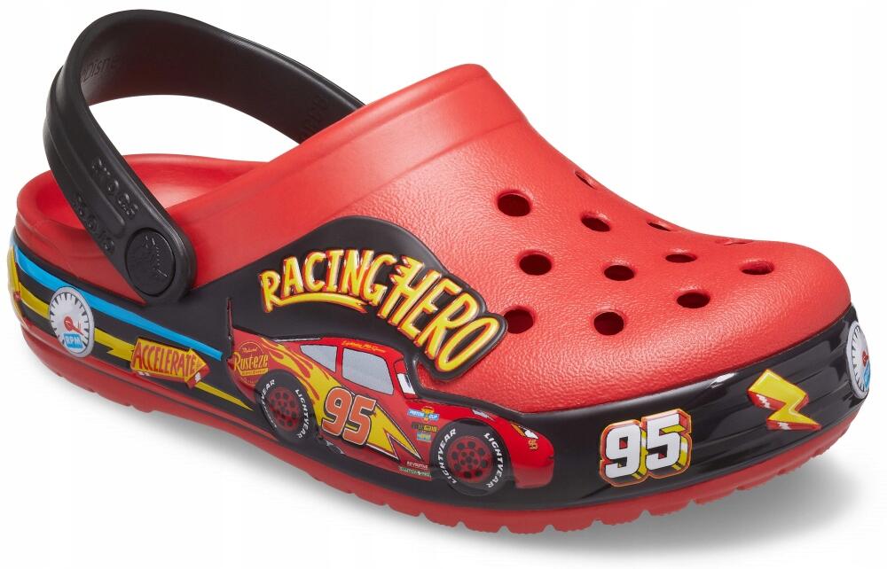 Chodaki Dla Dzieci Crocs Fl Cars Lights Band Kids Clog 1/6