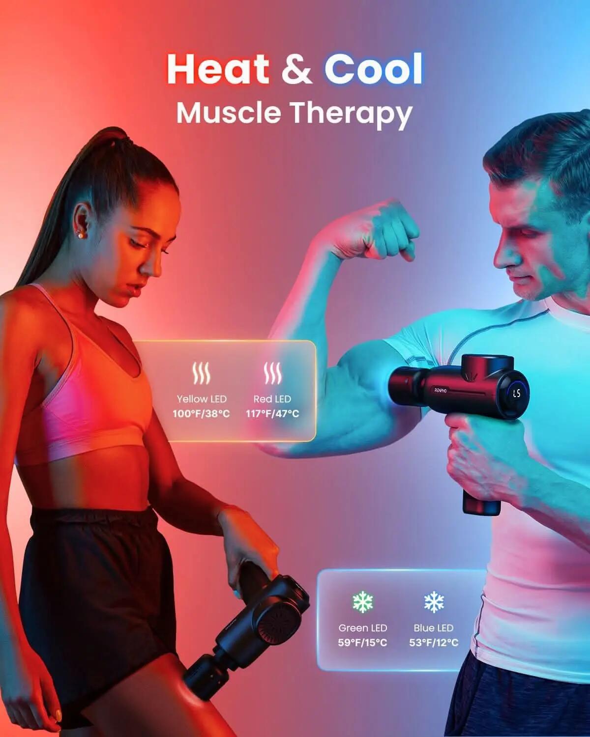 RENPHO - Pistolet de massage Reach 2 WMG02  - Poignée extensible amovible 2/7