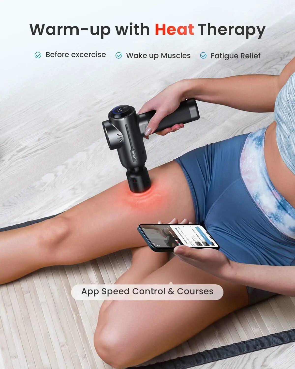 RENPHO - Pistolet de massage Reach 2 WMG02  - Poignée extensible amovible 4/7