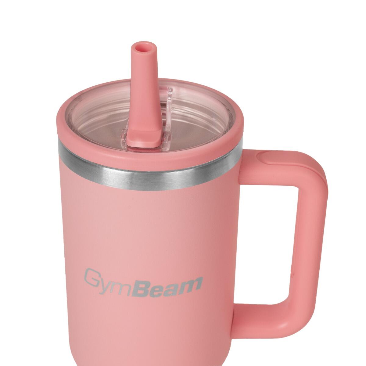 Kubek termiczny stalowy z uchwytem 1,2 l Pink 4/6