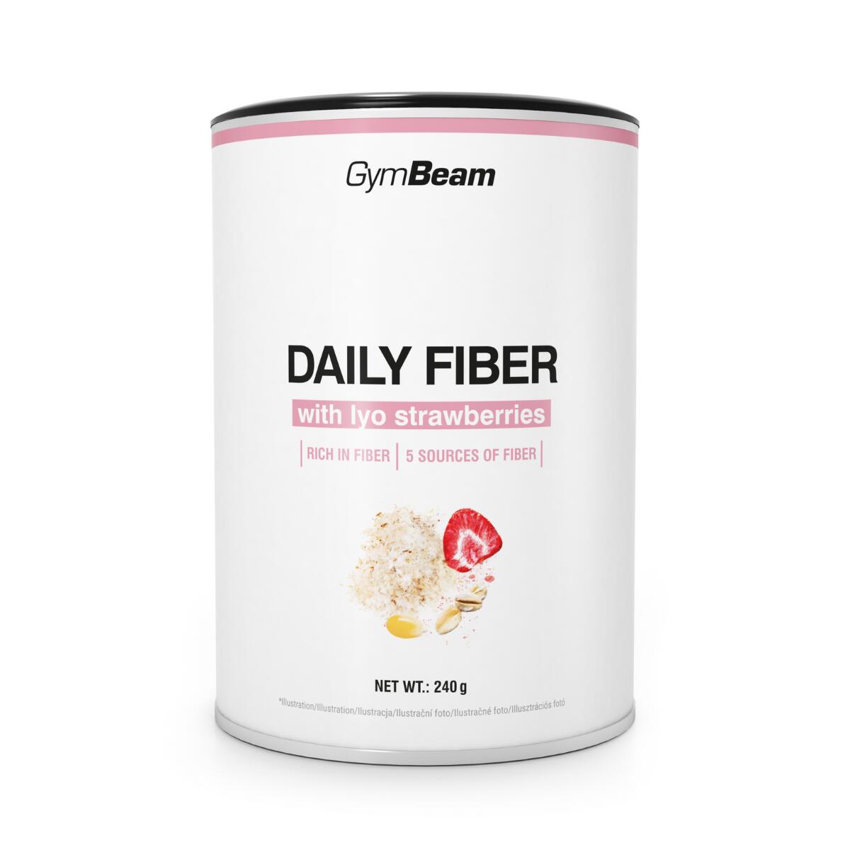 GYMBEAM Vláknina Daily Fiber prášek bez přidaného cukru 240 g