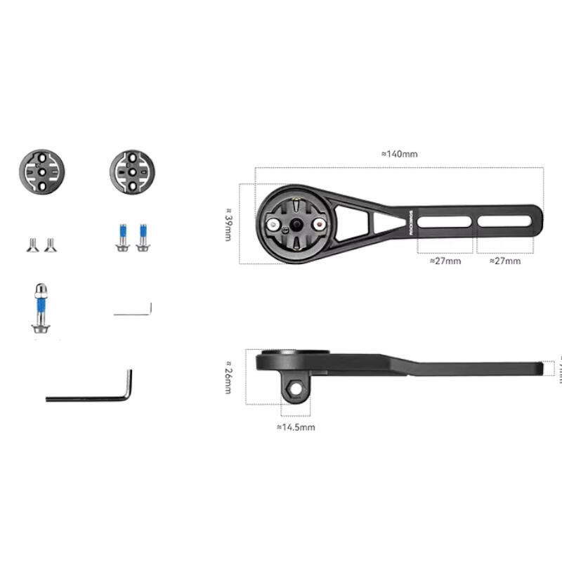 Uchwyt rowerowy pod kierownicę do licznika/nawigacji i lampki Rockbros FK-307S 5/7
