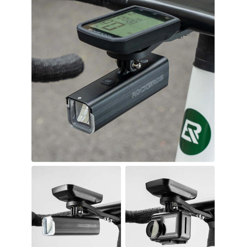 Uchwyt rowerowy pod kierownicę do licznika/nawigacji i lampki Rockbros FK-307S 4/7