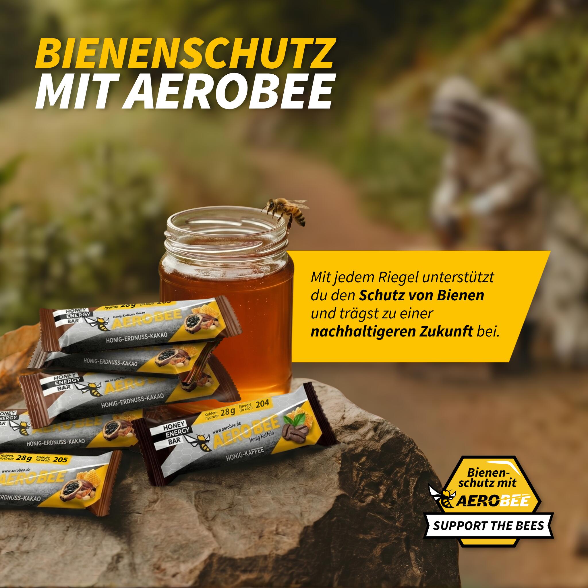 12er Pack AEROBEE Honig & Kaffee Energy Bar 6/7
