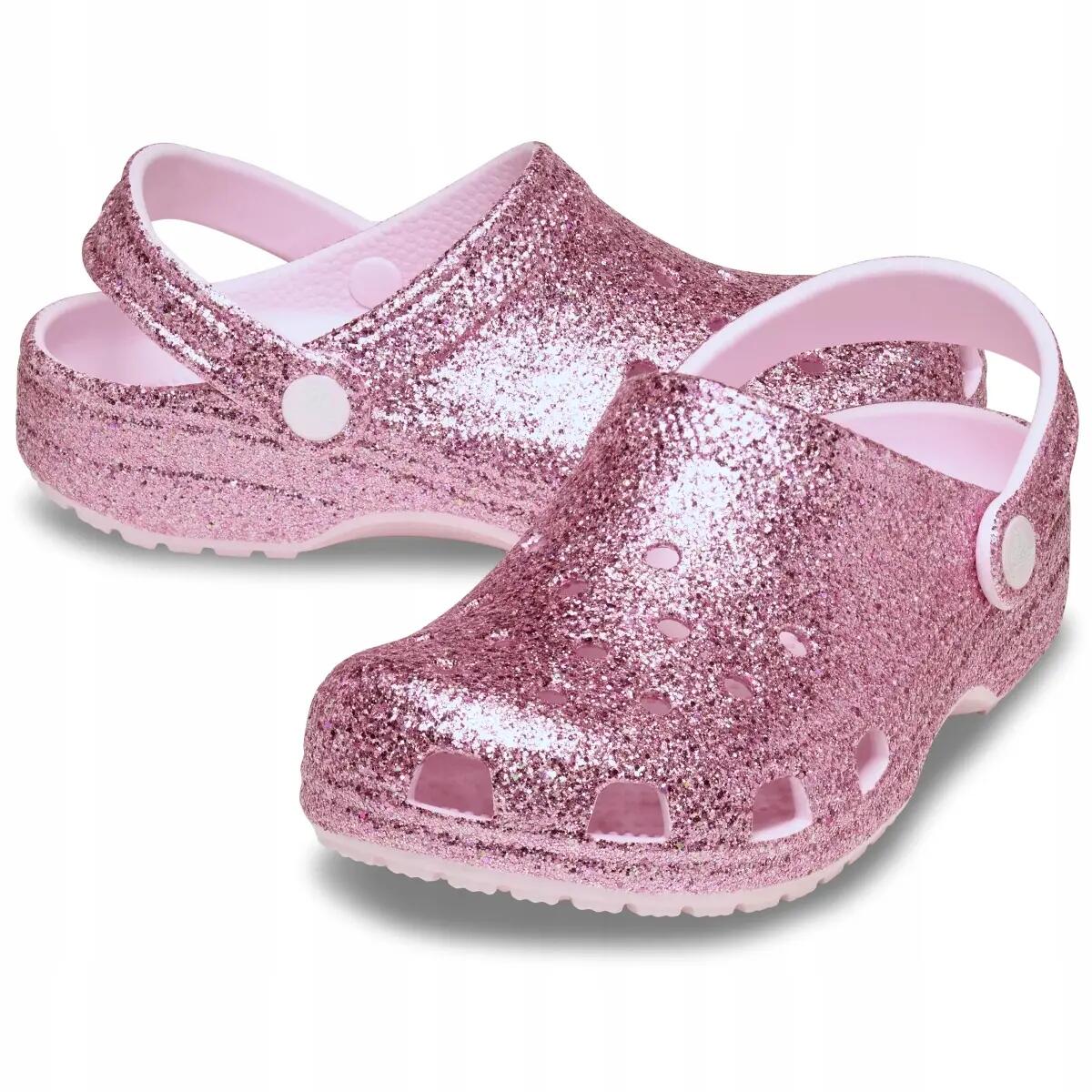 Gyerek vízi klumpa puha talpú Crocs Classic Chunky Glitter Clog 2/6