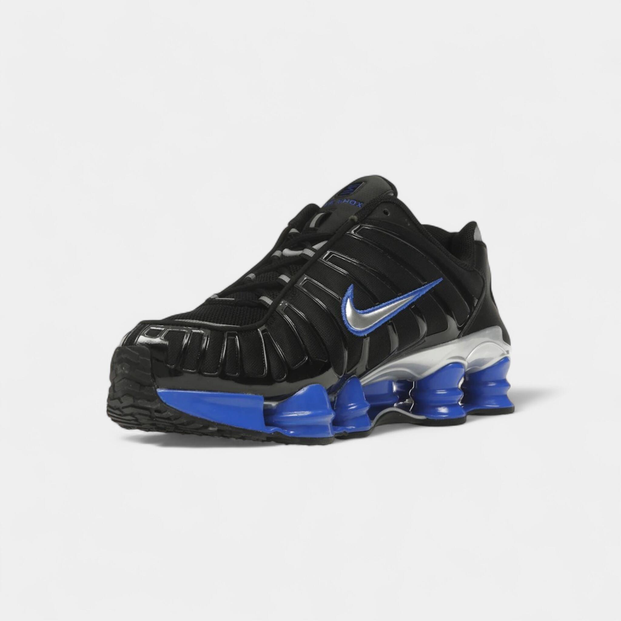 Nike Shox TL Black Racer Blue Metallic Silver 3/4