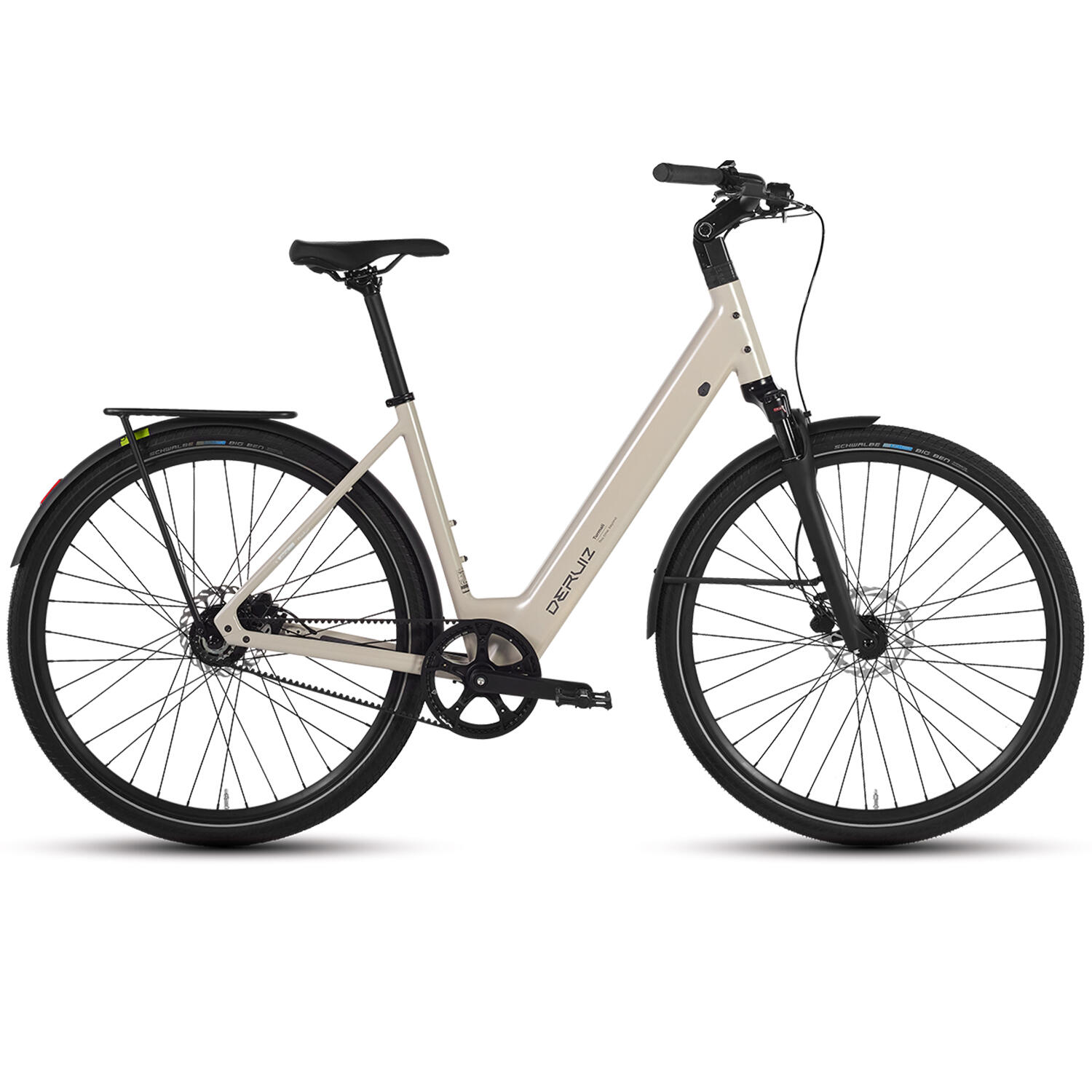 Turmali Comfort City E-Bike mit 250W Motor und 36V 10Ah Akku GATES Belt Drive 3/4