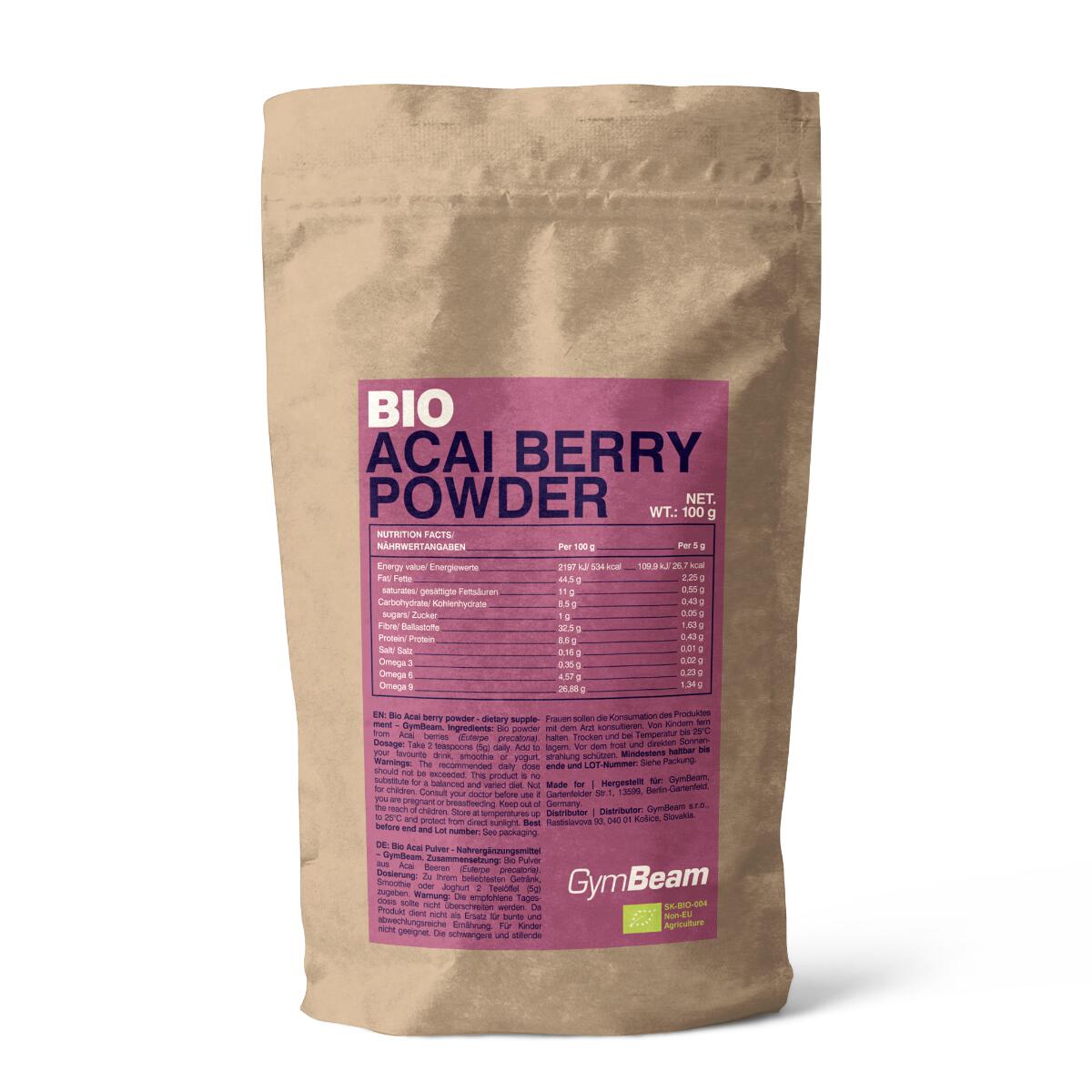 GYMBEAM Acai prášek BIO 100 g
