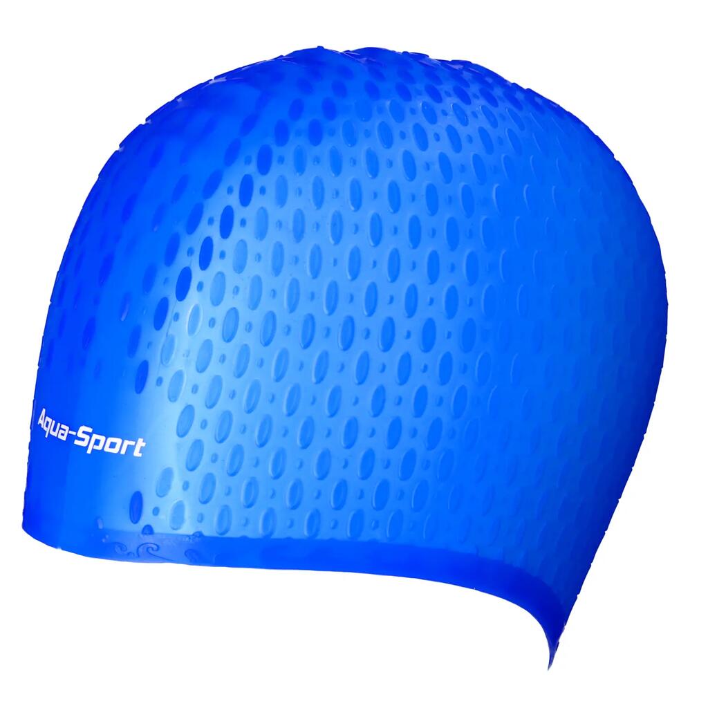 AQUA-SPORT CZEPEK SILIKONOWY KITKA ROYAL BLUE NA DŁUGIE WŁOSY AS1263