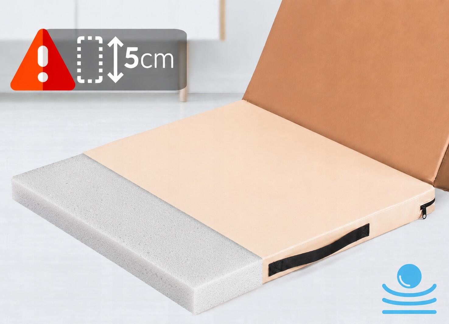 Materac gimnastyczny Sapphire SH-110 180x60x5 cm gimnastyka, rehabilitacja 4/7