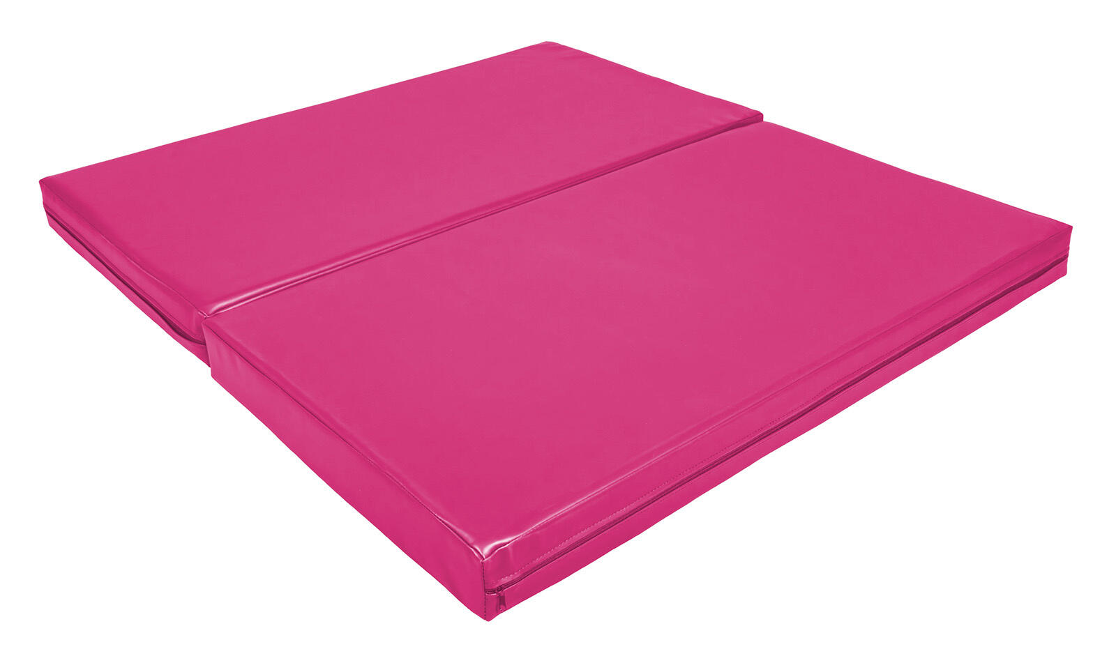Materac dwuczęściowy z rzepami UNDERFIT 130 x 120 x 10 cm miękki różowy 3/7