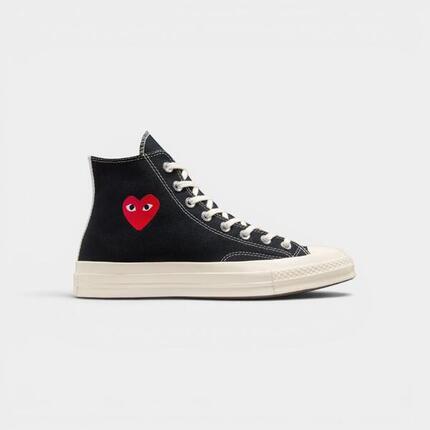 Converse Chuck Taylor All Star 70 Hi Comme des Garcons PLAY Single Heart Black