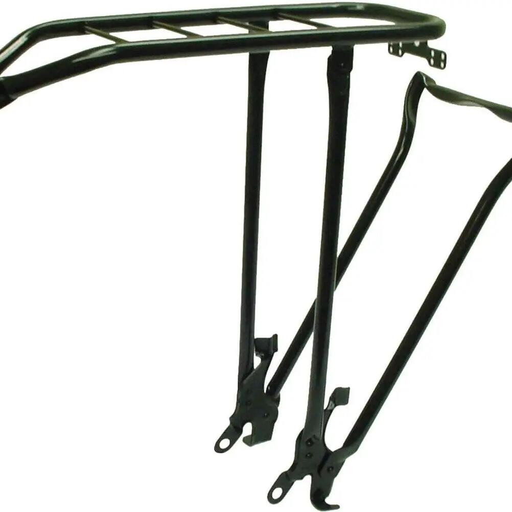 Steco rear carrier for 28/28.5" bikes, black, 20 mm tube, with stand