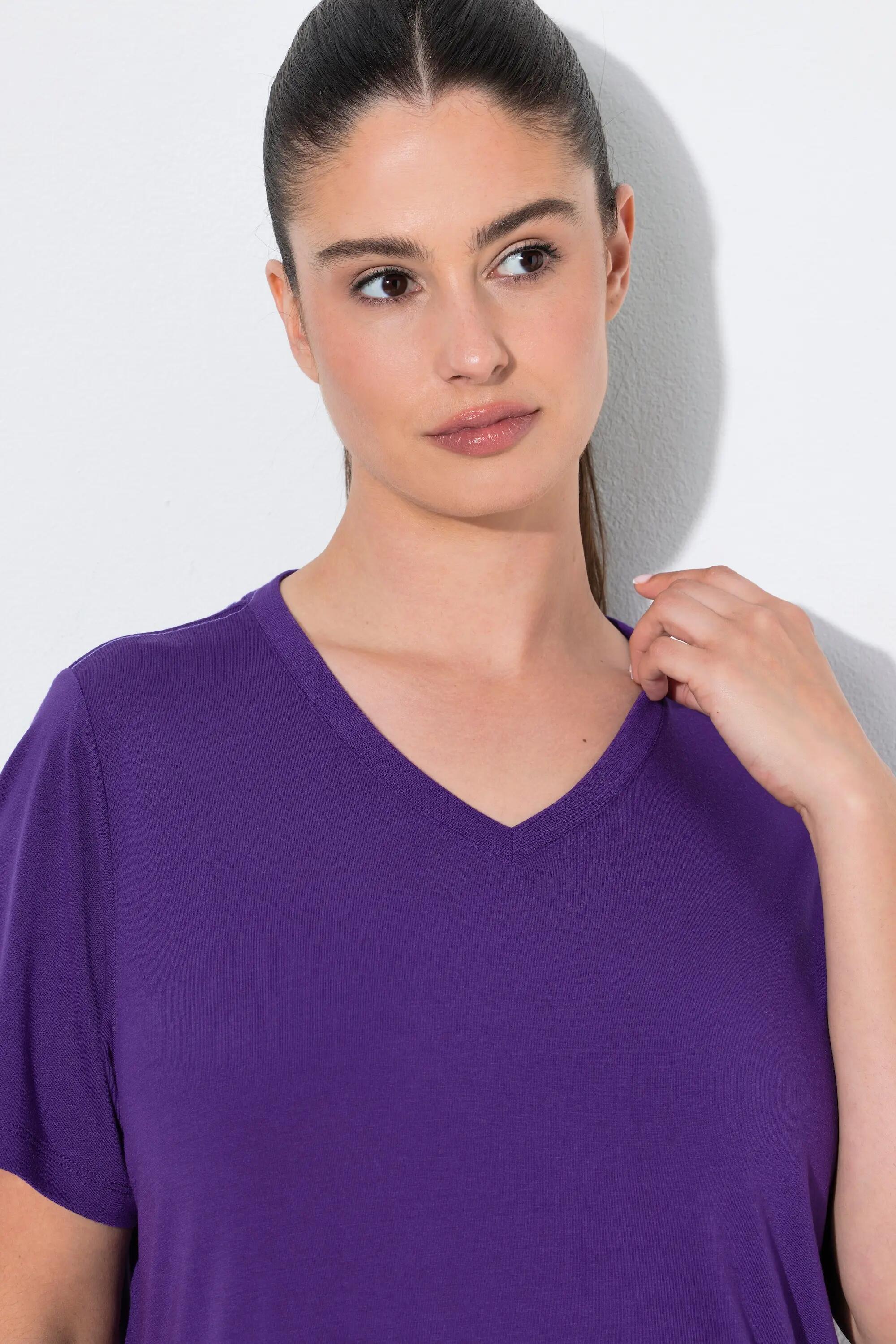 Dames Functioneel shirt antibacterieel V-hals korte mouw 3/6