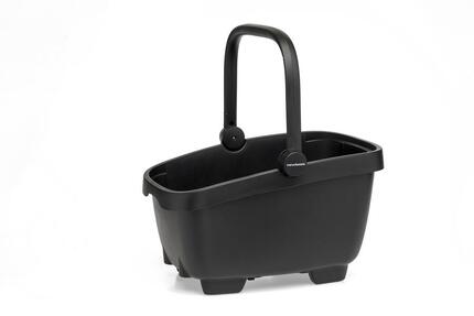 New Looxs Clipper Fahrradkorb 28 l mit Griff, Racktime 2.0 Adapter, schwarz