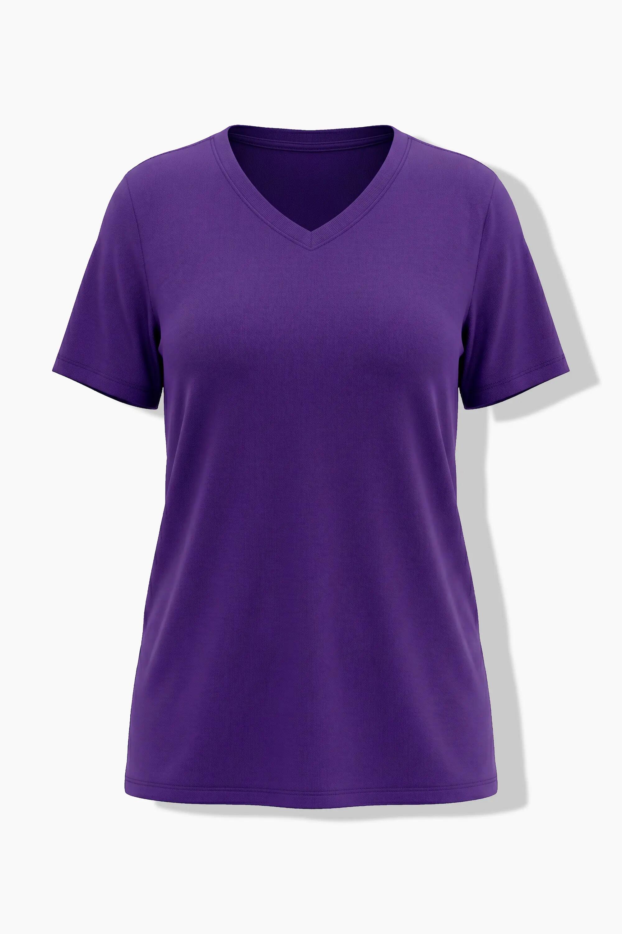 Dames Functioneel shirt antibacterieel V-hals korte mouw 6/6
