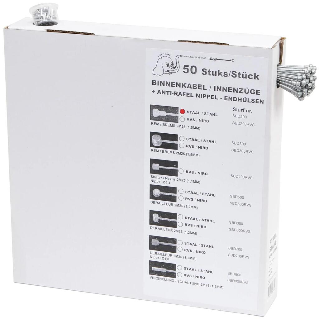 SLURF steel brake inner cable set - 50 pcs