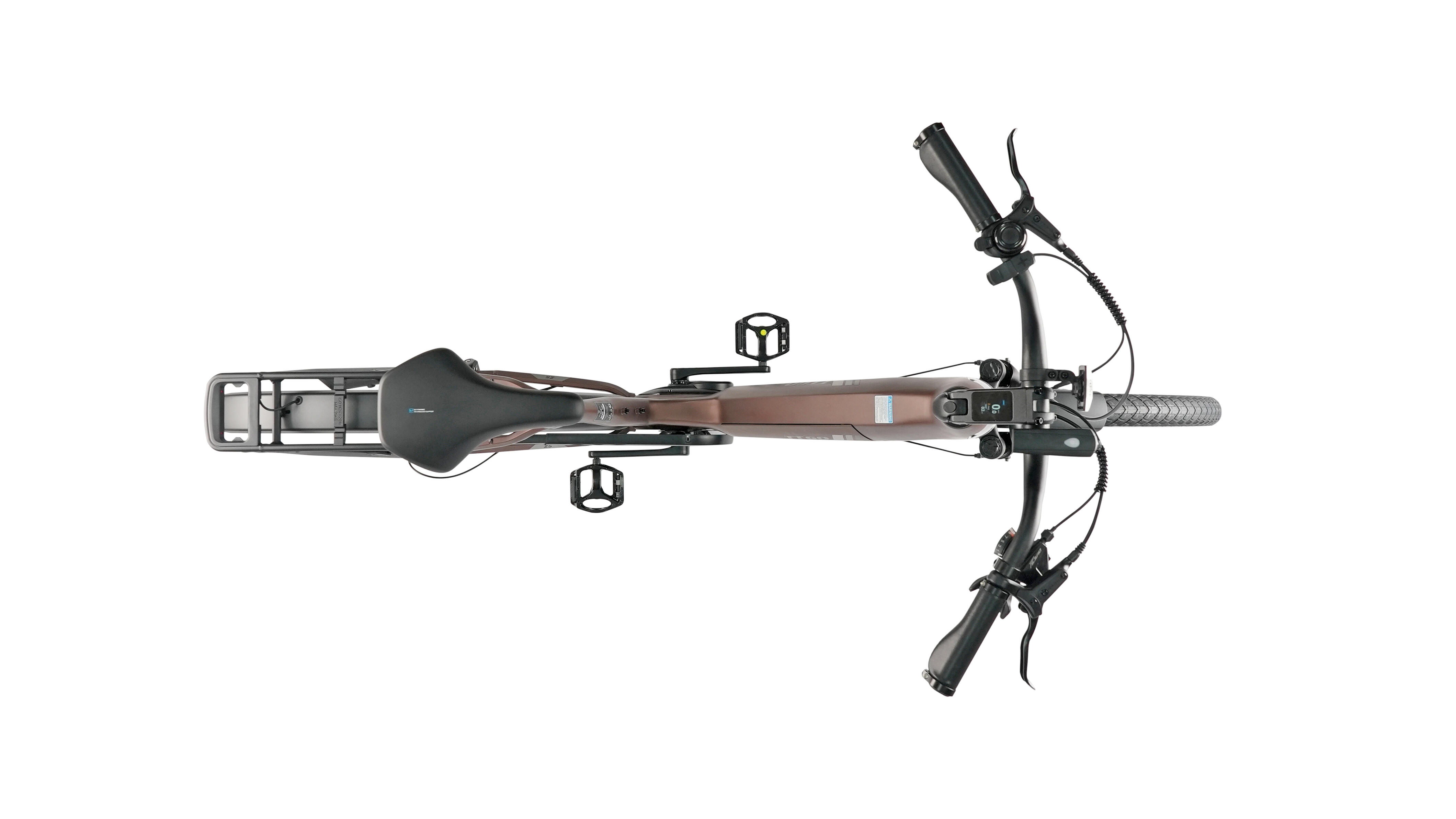 E-Bike lage instap Z5 130km elektrische fiets unisex bruin 3/8