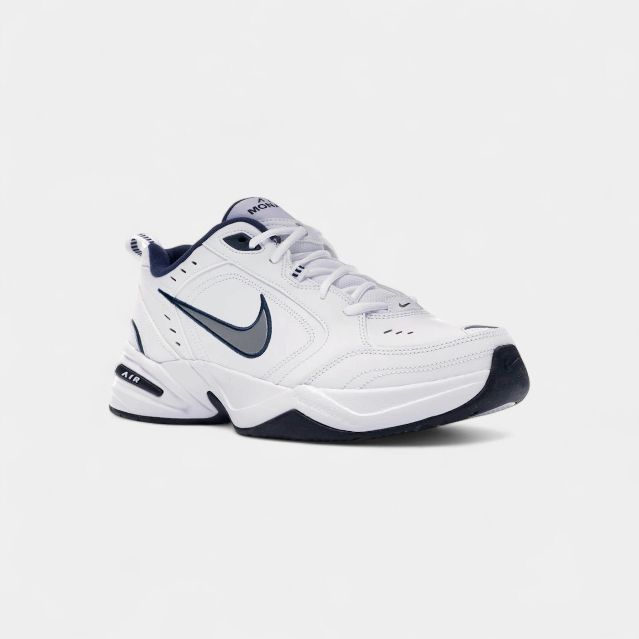 Nike Air Monarch IV White Navy 2/4