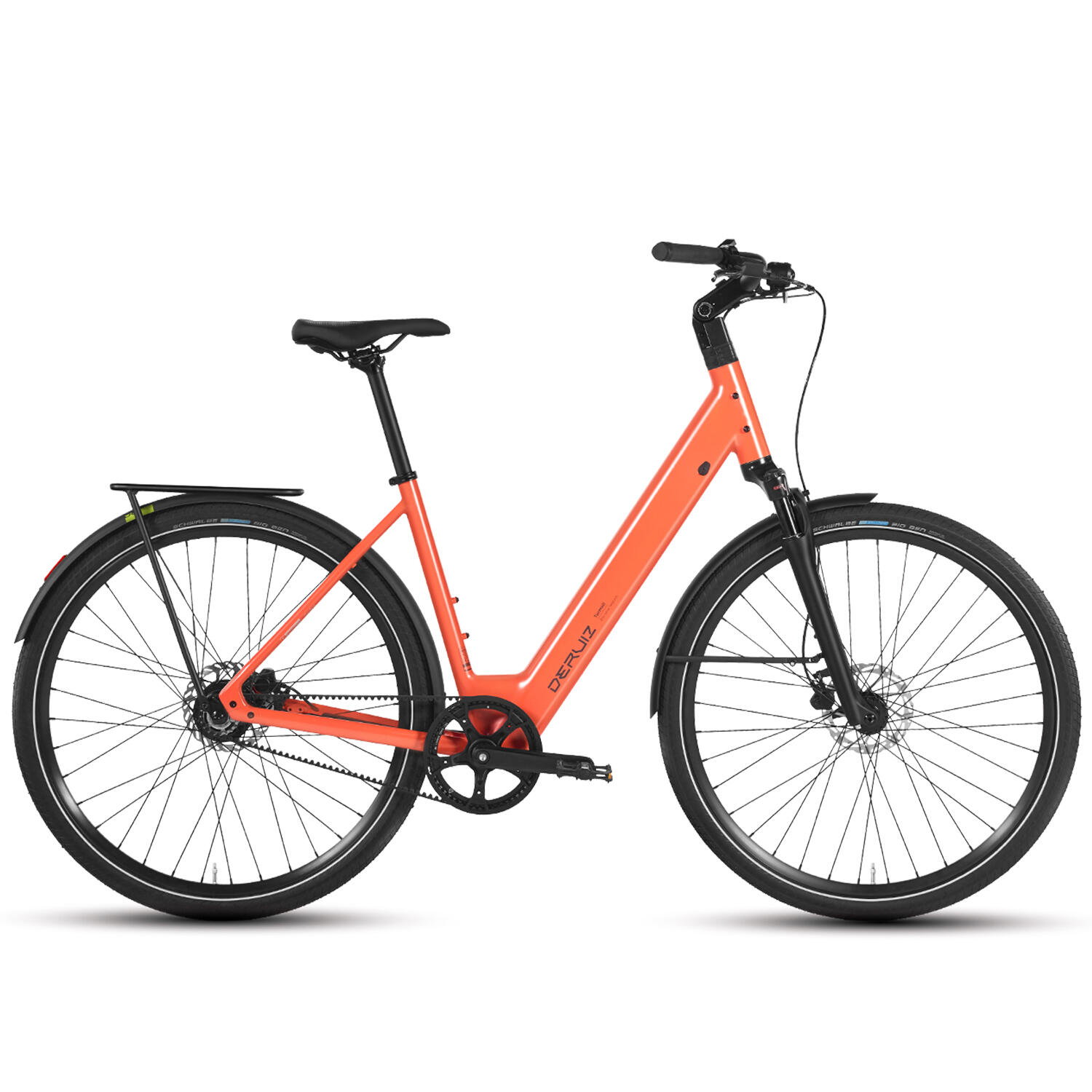 Turmali Comfort City E-Bike mit 250W Motor und 36V 10Ah Akku GATES Belt Drive 3/4