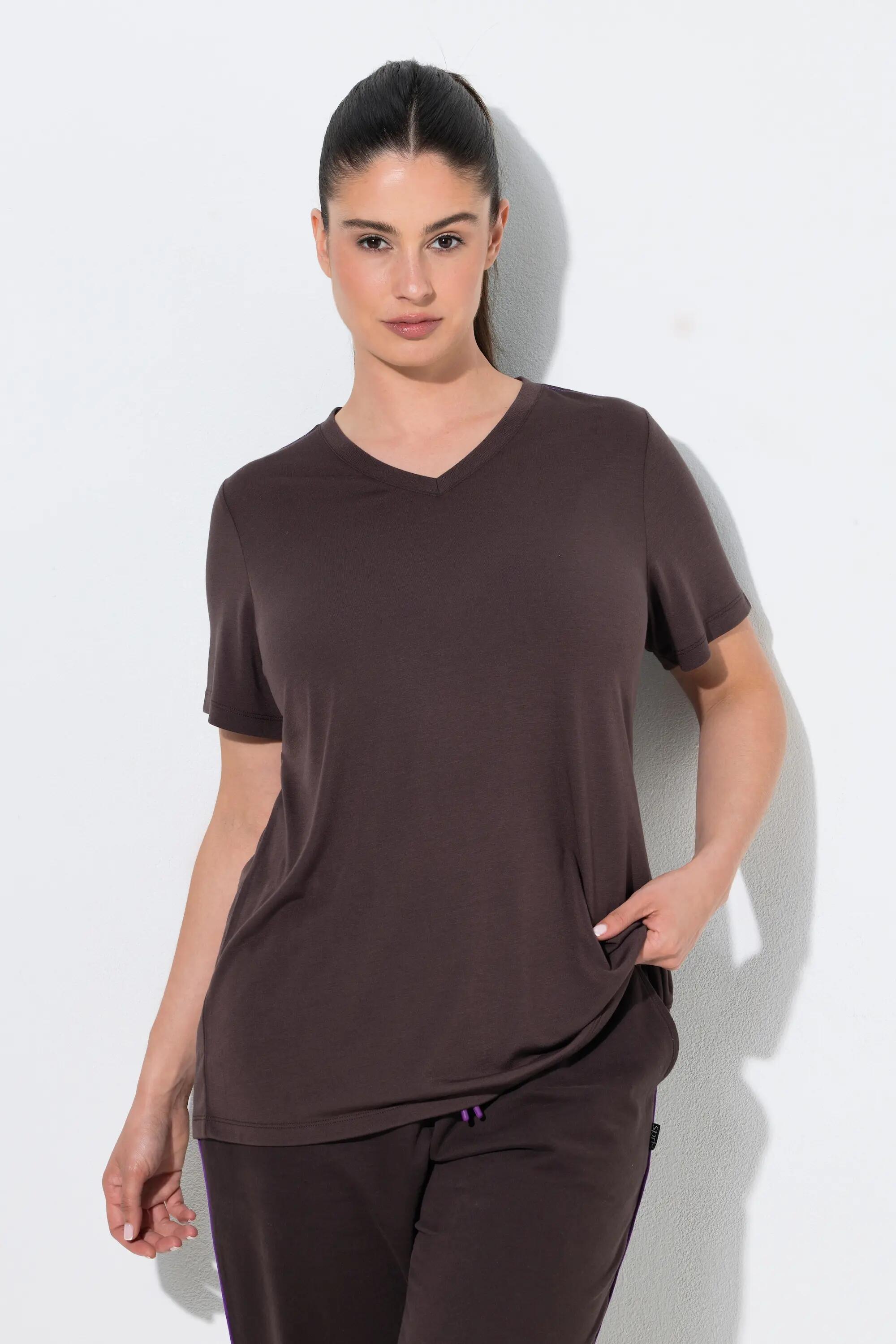 Dames Functioneel shirt antibacterieel V-hals korte mouw 5/6