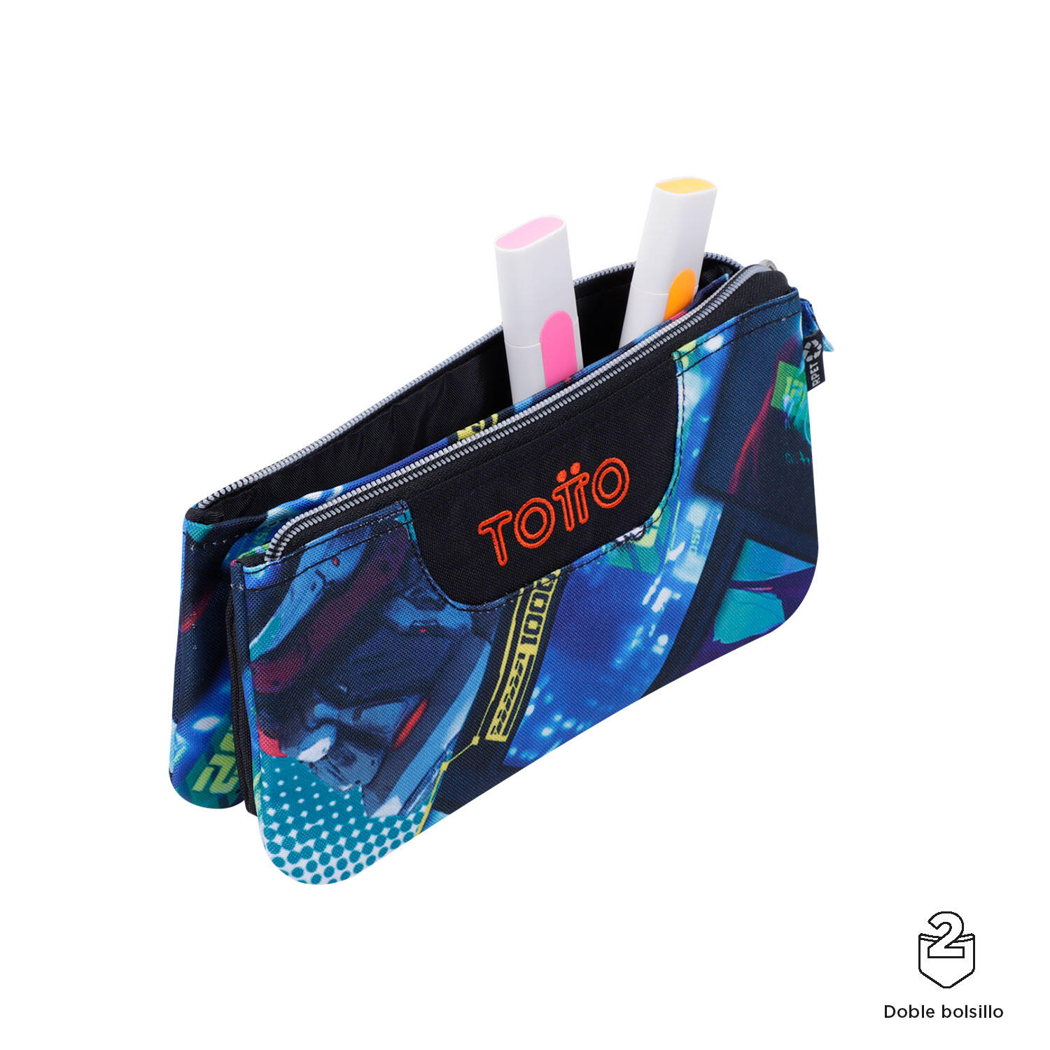 Totto Estuche escolar Tablero Kasuya Poliéster reciclado 22 x 11 x 3.5 cm 3/5