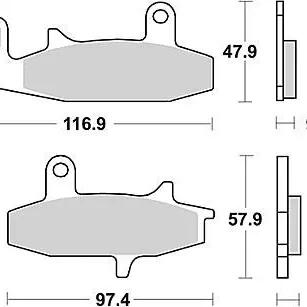 TRW MCB 597 Brake Pads for Bicycles