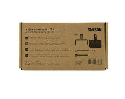 Plaquettes frein disque Simson organiques Shimano/Tektro, lot 25