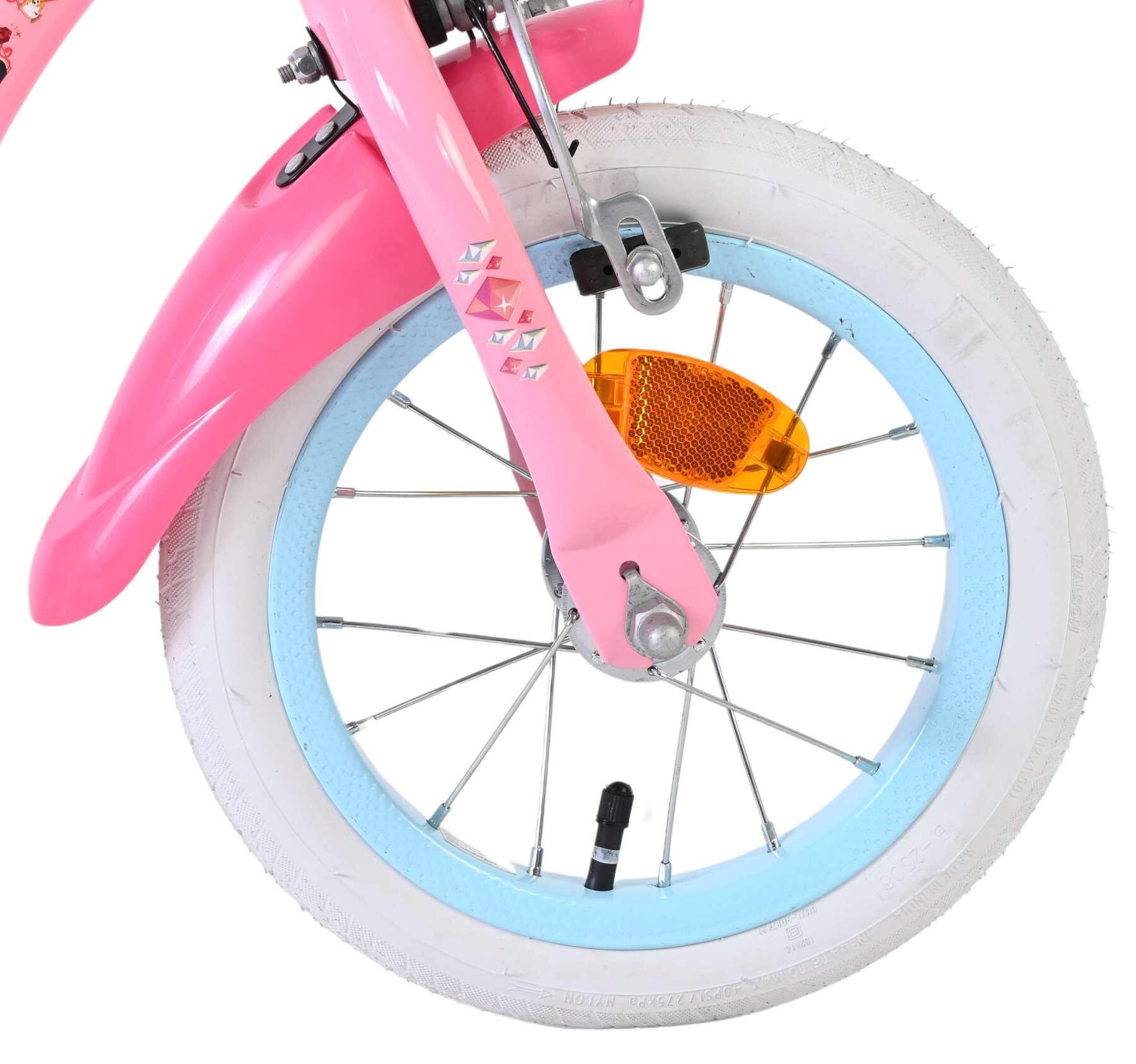 Bicicletta bambini Disney Princess 12" rosa - freni a mano doppi 3/7