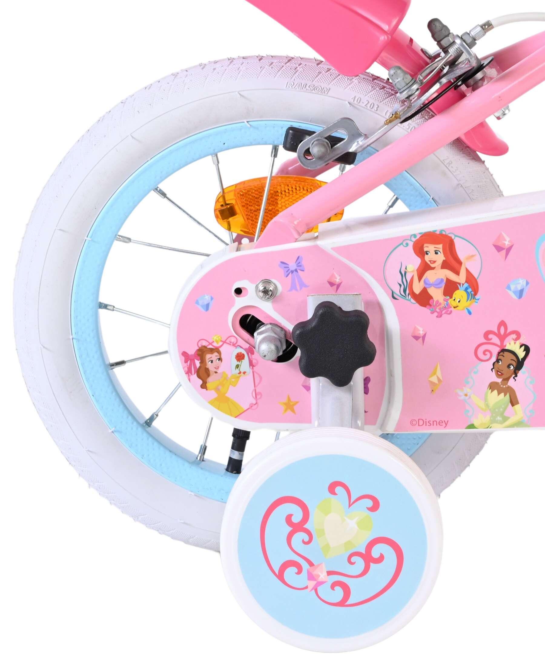 Bicicletta bambini Disney Princess 12" rosa - freni a mano doppi 2/7