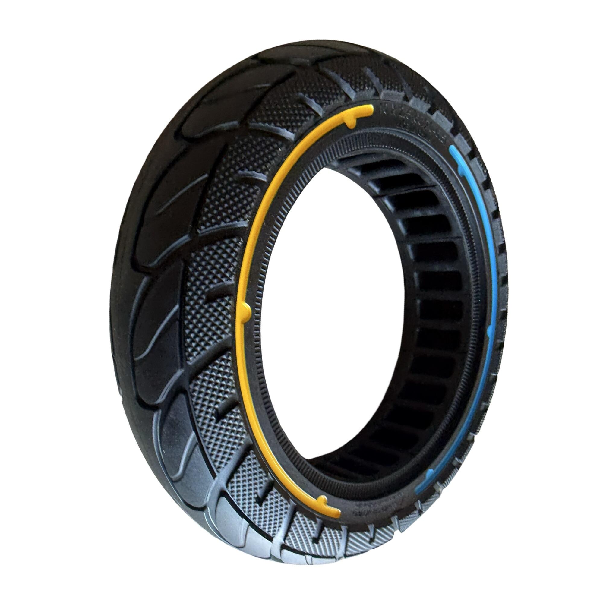 Opona do hulajnogi10x2.50 (60/70-6.5) PU pełna YELLOW/BLUE line ONYX 2/4