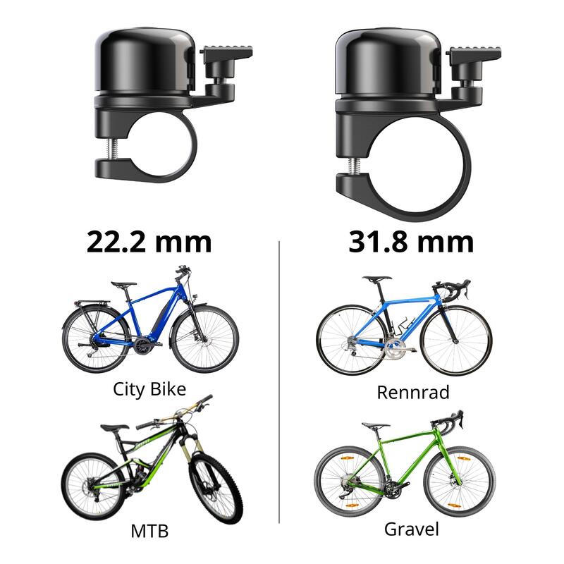 Sonerie bicicletă inteligentă cu Apple Find My - 22.2 mm