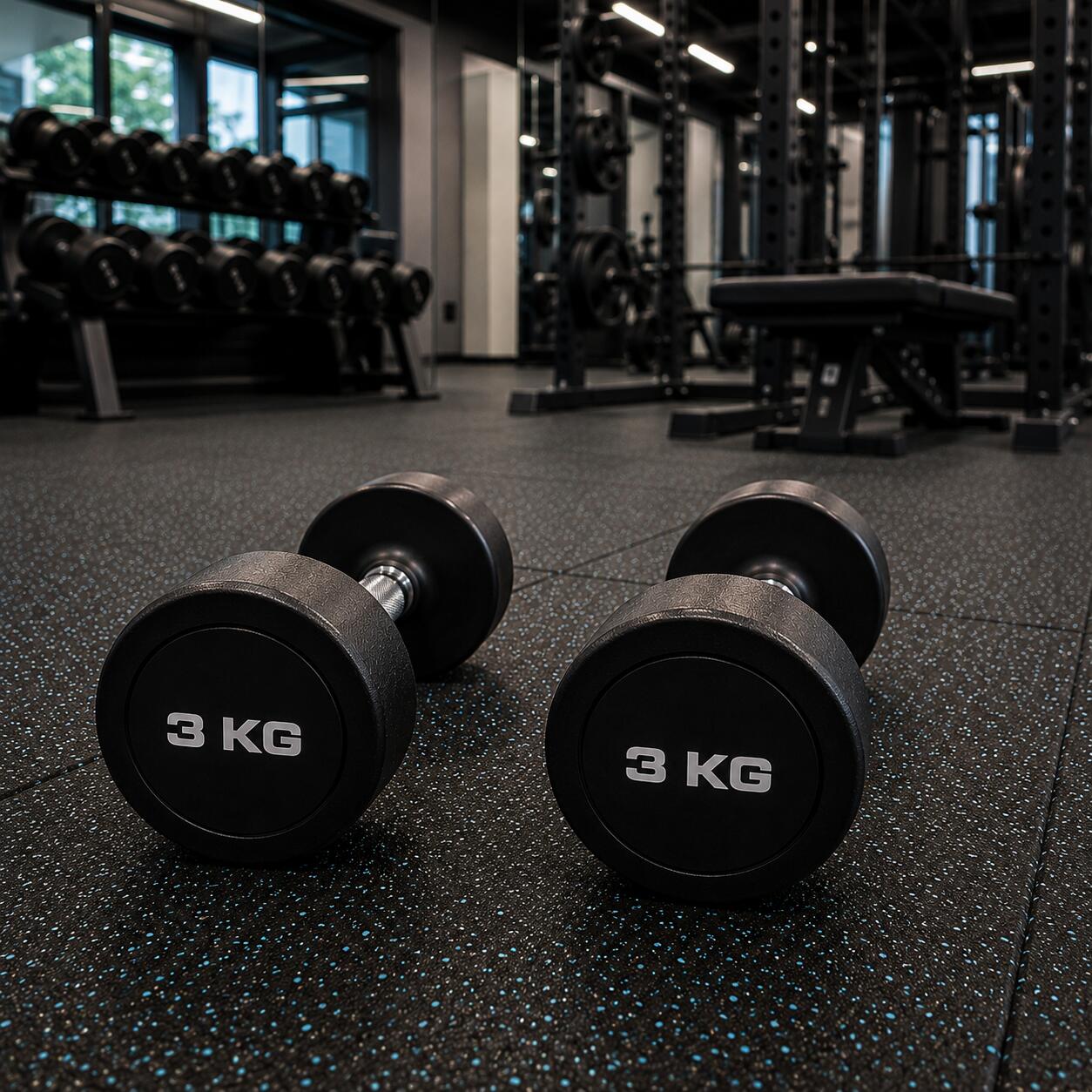 Mancuernas Redondas 3 kg (par) Fitness Musculación 3/3