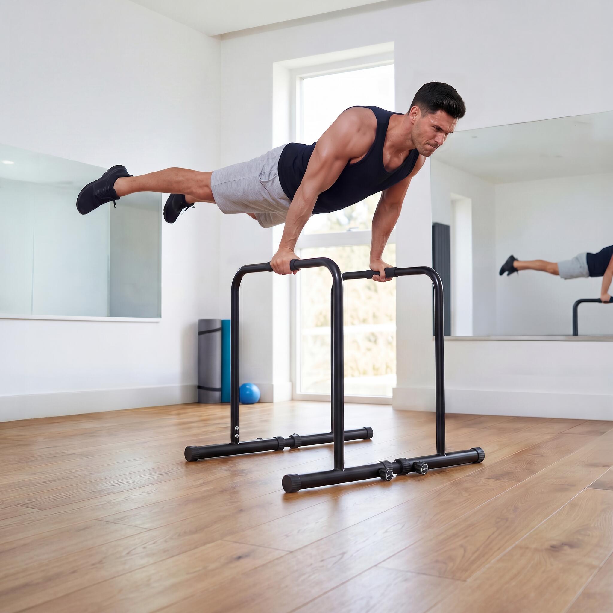 Sportstech PT500 parallele dip regolabili, antiscivolo, fino 300 kg 5/7