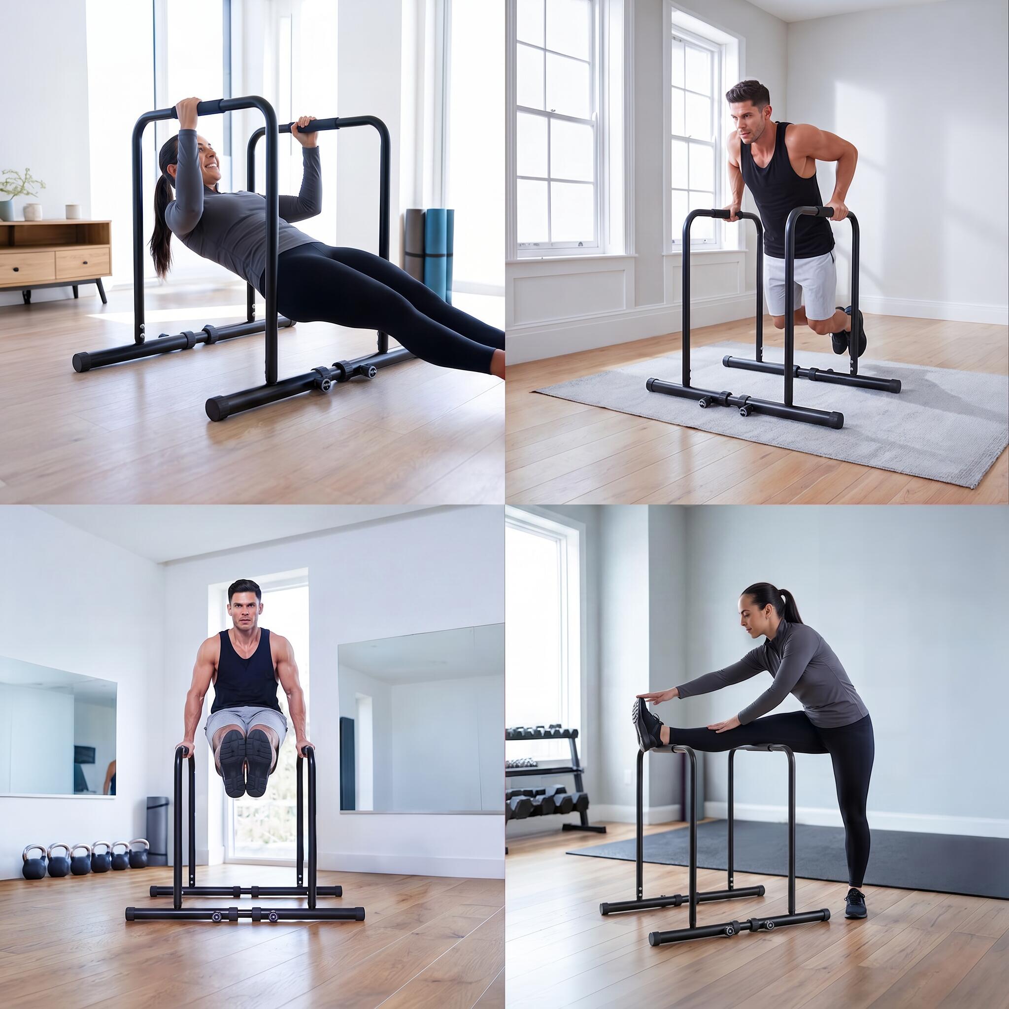 Sportstech PT500 parallele dip regolabili, antiscivolo, fino 300 kg 4/7