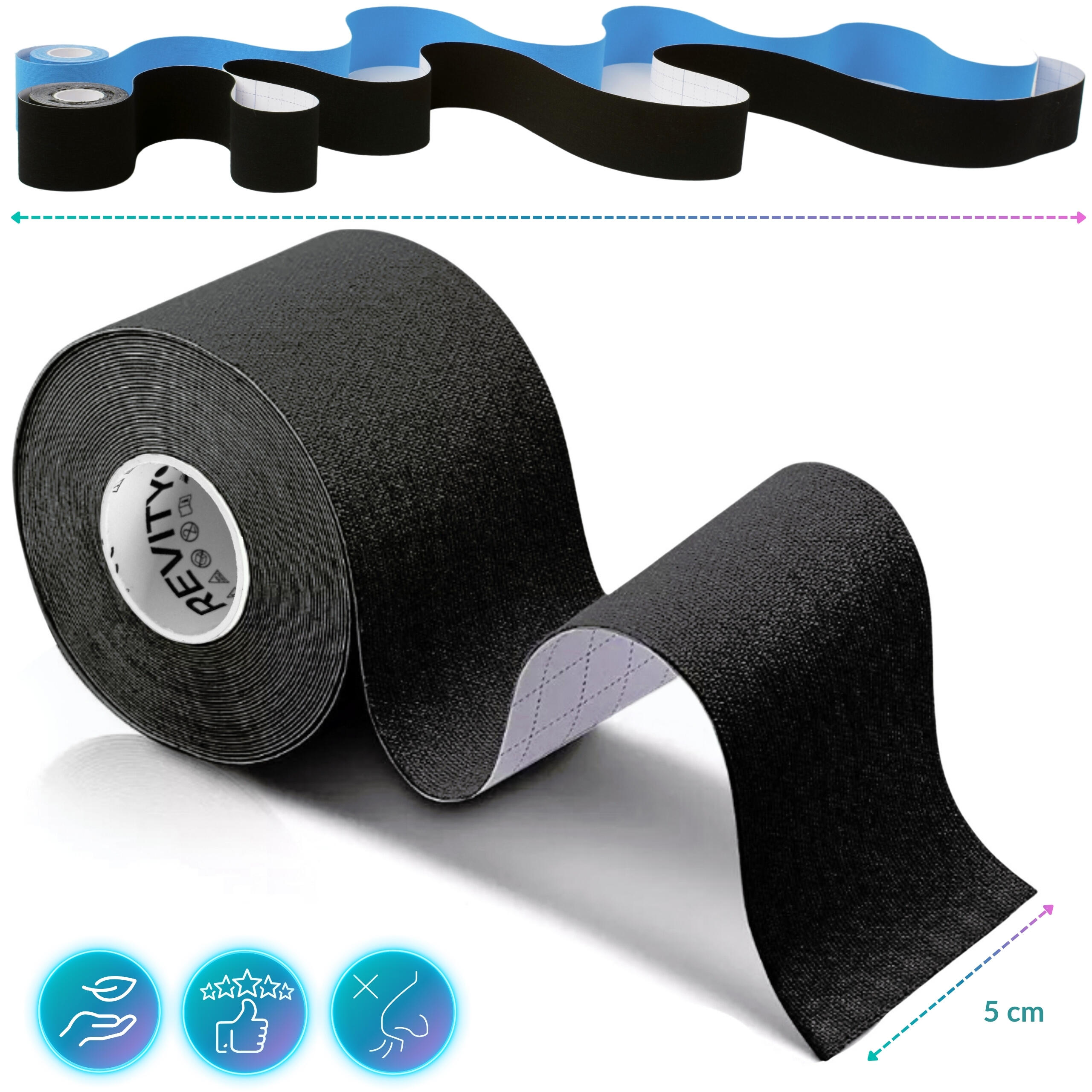 Kineziologická tejpovací páska 5 cm x 5 m - na obličej a poprsí 3/7