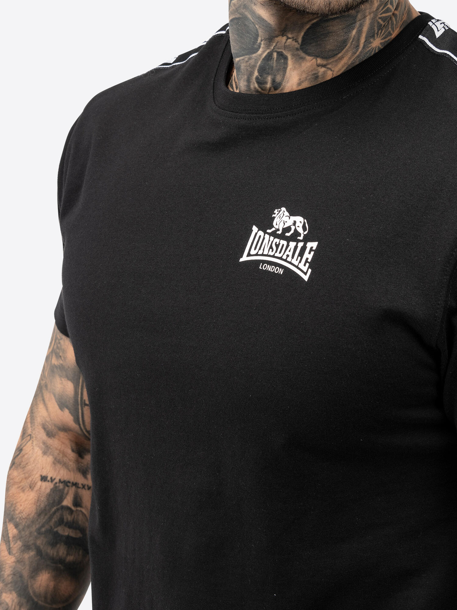 Camiseta para Hombre Lonsdale Brindister Negro 4/4