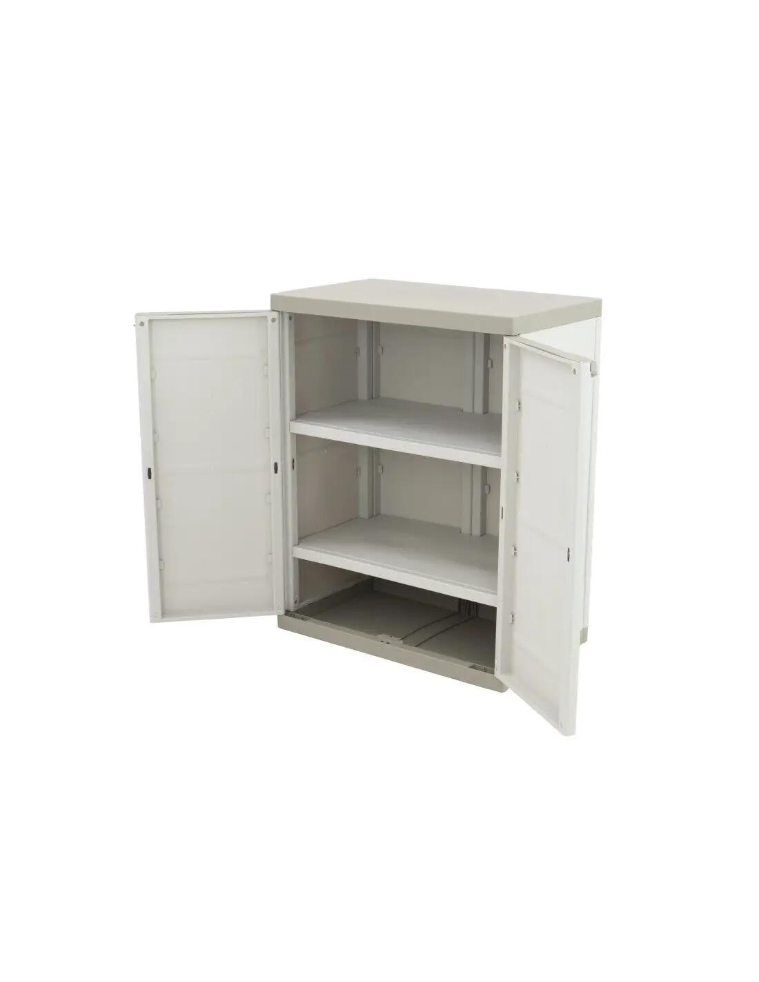 Armario Medio de Resina | 2 Estantes Reg JARDIN202 Beige 3/5