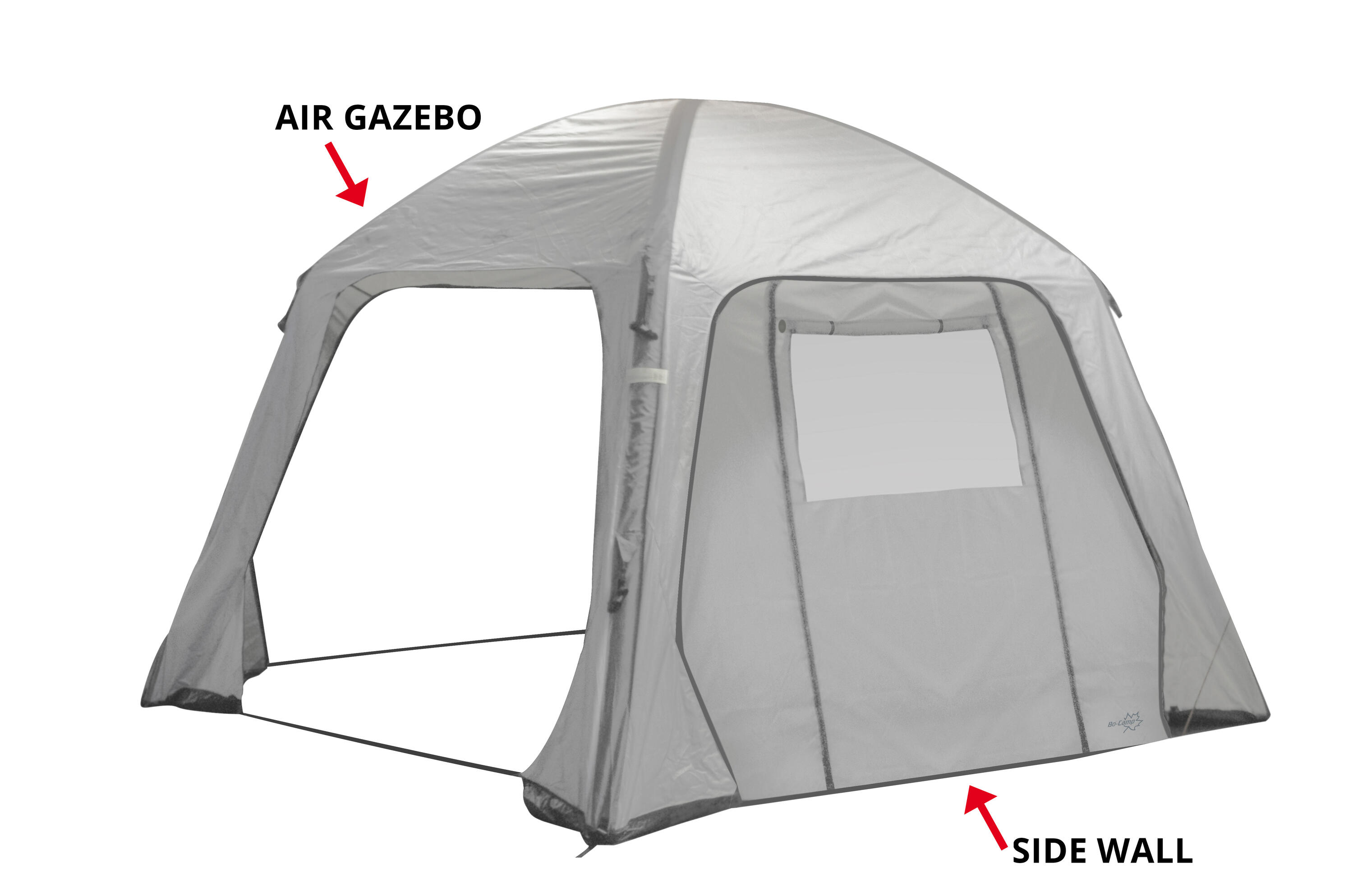 Air Gazebo - Paroi latérale - Gonflable - Polyester - Avec porte et fenêtre 3/4
