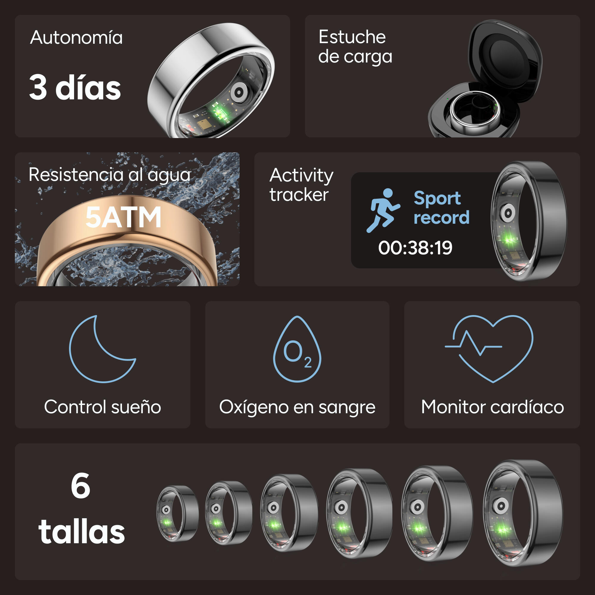 Anello intelligente KSIX Saturn 3/8